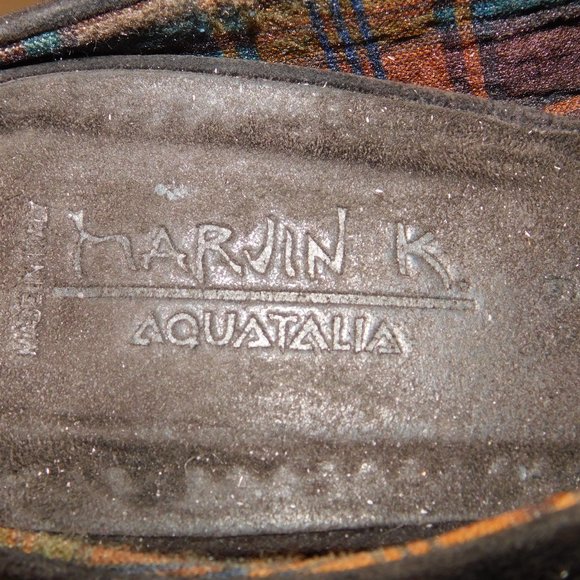 Aquatalia By Marvin K Made In Italy Suede Leather Heels Size 9 Slip On Western - Picture 9 of 12